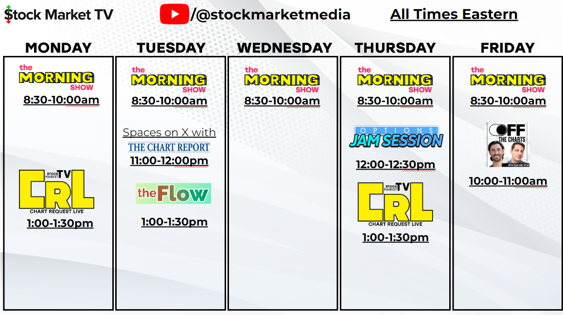 stock market tv calendar